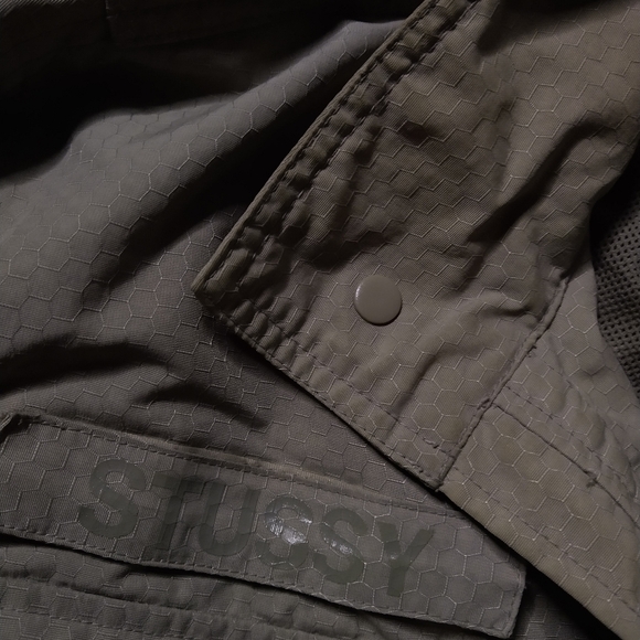 Vintage Stussy Army Military Jamaica Jacket Flight Trench Parka combat Small/Med - Picture 4 of 7